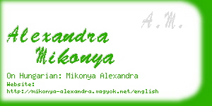 alexandra mikonya business card